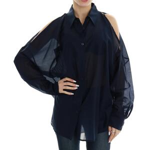 CAMICIA CUT-OUT BLU